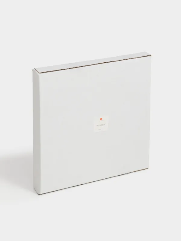 Поднос, 41x30 см, с ручками, пластик/стекло, фигурный, золотистый, Еловые ветки и цветы, Ralend, image-7