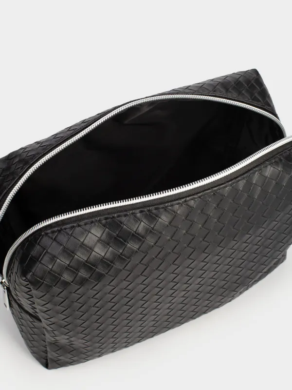 Косметикалық сөмке, 27х19 см, полиуретан, қара, Sennit, image-2