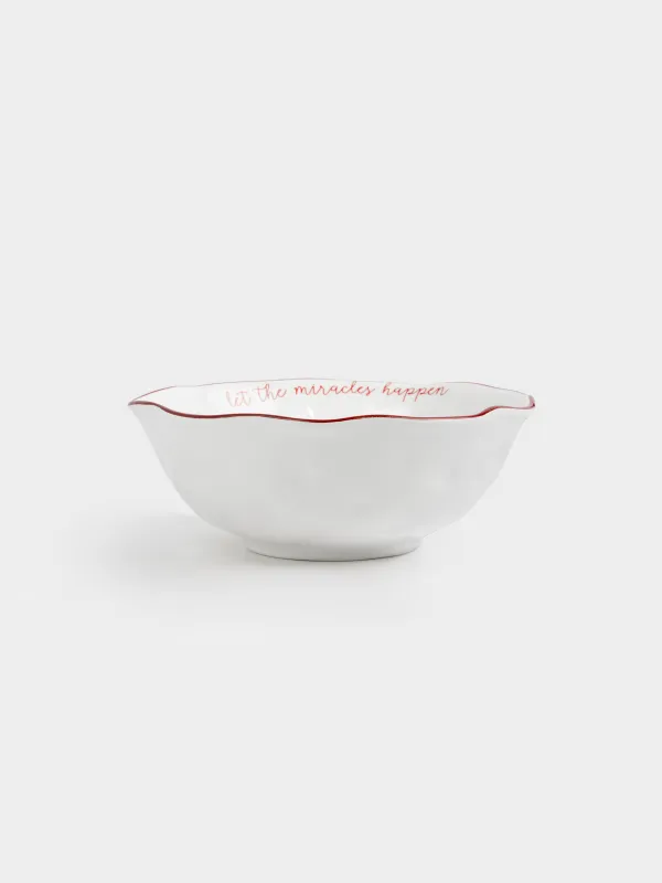 Салатник, 21х8 см, 1,1 л, керамика D, Елка с бантами, Christmas tree, image-0