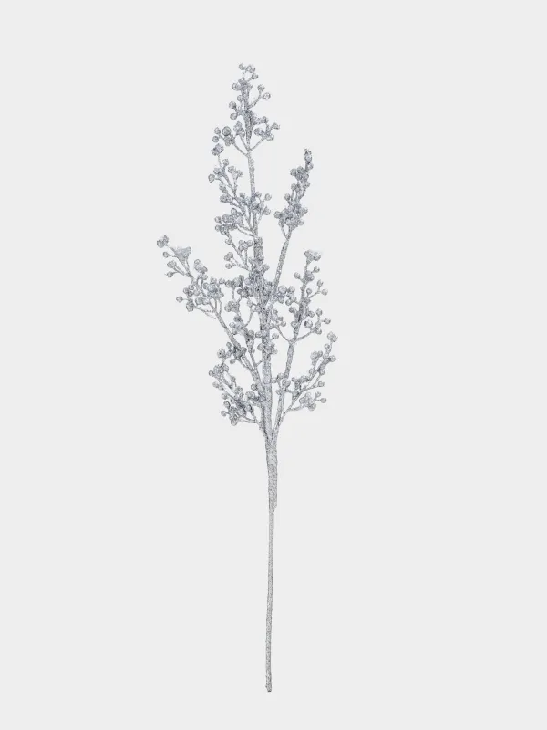 Ветка декоративная, 70 см, Серебристые бусины, Sparkle balls, image-0