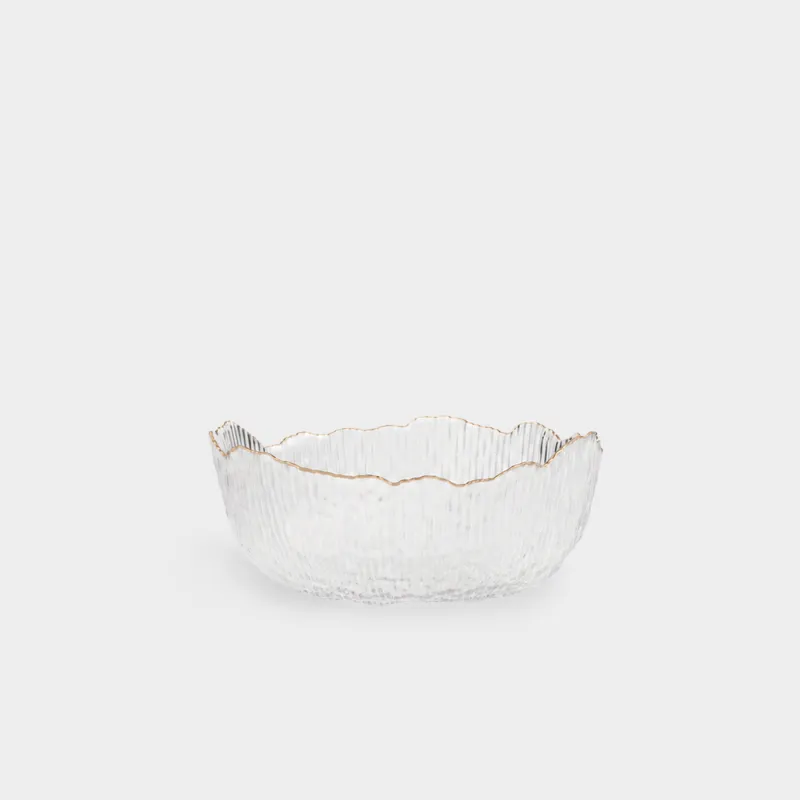 Салат ыдысы, 20х9 см, 1,3 л, шыны Р, күміс жиектері бар, Argos silver