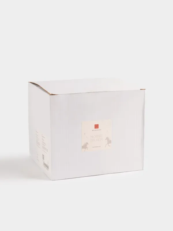 Кашпо, 13х14 см, фарфор Р, күміс, Жылқы, Horse silver, image-4