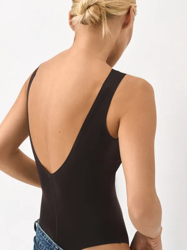 Әйелдерге арналған боди, өлшемі XL, арқасында ойығы бар, полиамид/эластан, мокко, Mireille, image-4