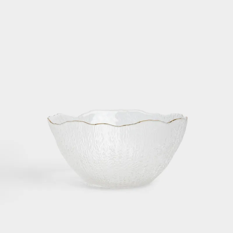 Салатник, 17х8 см, 700 мл, стекло, с золотистым кантом, Berg