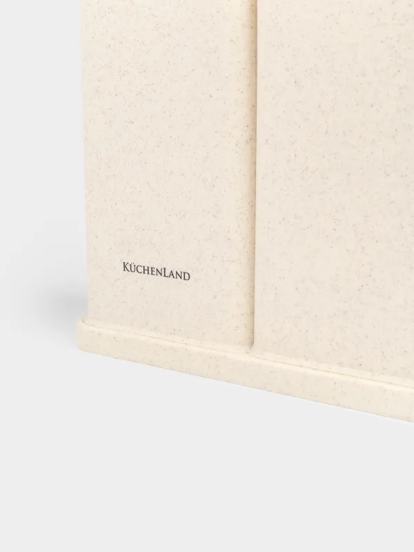 Пышақ пен ас үй керек-жарақтарына арналған тұғыр, 23 см, 2 бөлік, пластик, сүт, Speck-light, image-5