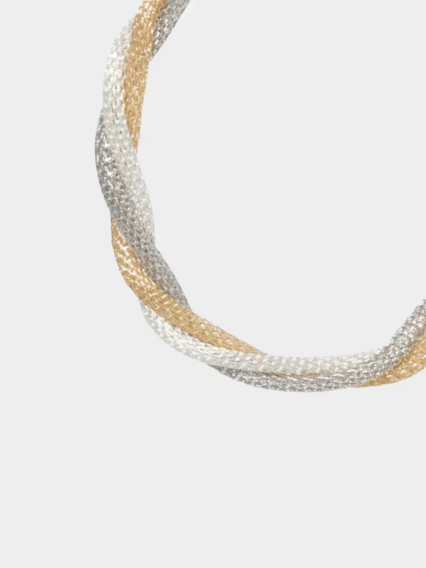 Білезік, 24 см, үштік, металл, алтын-күміс, Бұрау, Flagel, image-1