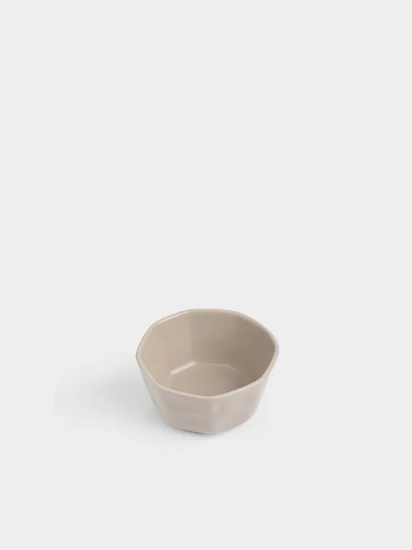 Кесе, 14х7 см, керамика, сарғылт-қоңыр, Мыжылған әсер, Crumple creme, image-1