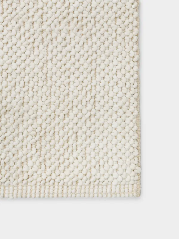 Кілем, 150х210 см, полиэстер / мақта, сүт / сұр, көпіршіктер, image-1