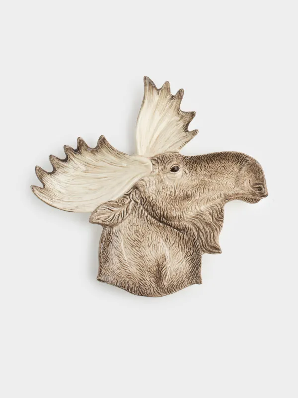 Ыдыс, 24х24 см, керамика, сүт түстес және қоңыр, Бұлан, Moose story, image-0