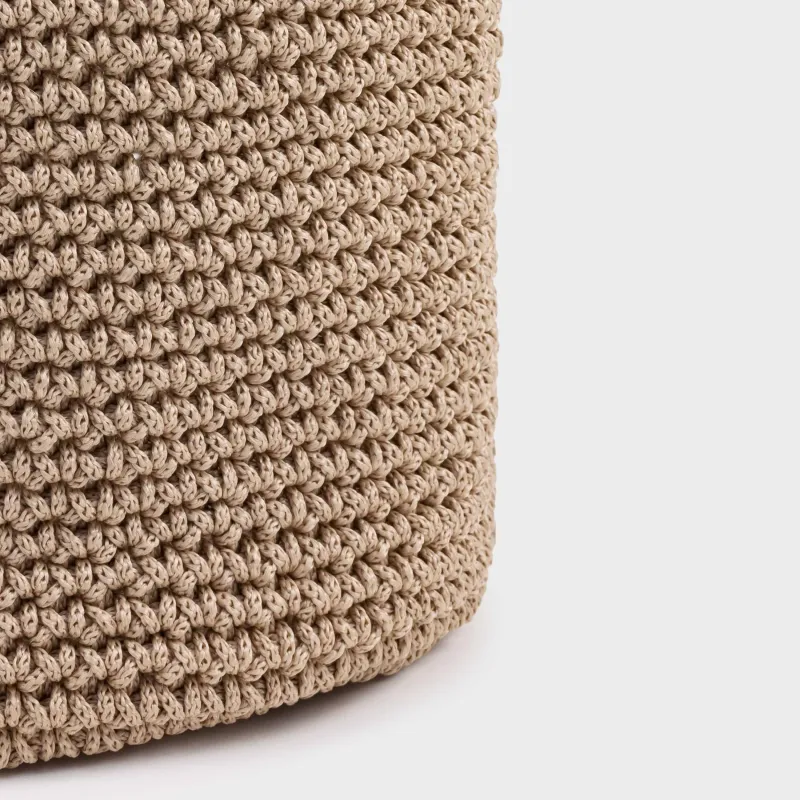 Сақтау себеті, 16х19 см, өрілген, ұстағышы бар, полиэстер, дөңгелек, қоңыр, Bolsa, image-3