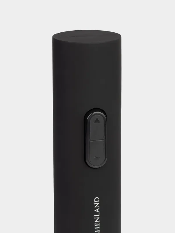 Штопор электрический, 25 см, с резаком для фольги, пластик, черный, Bar, image-4