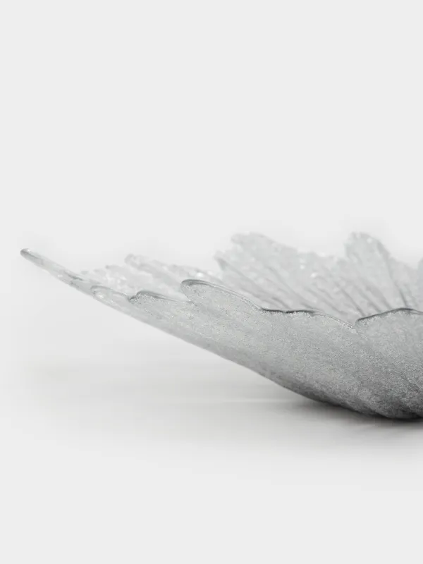 Жеміс вазасы, 42х7 см, шыны Р, күміс түстес және сұр градиент, Verge gradient, image-2