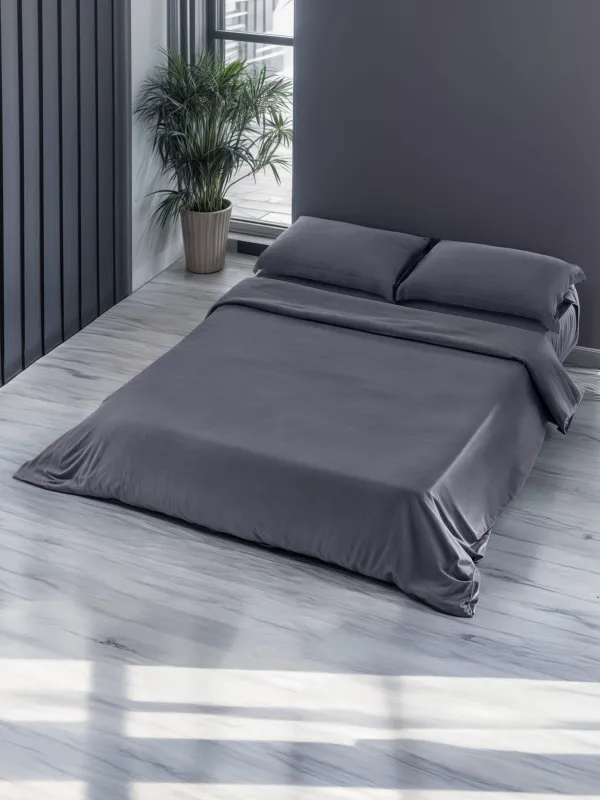 Төсек жабдықтарының жиынтығы, еуро, бамбук, қара көк, Pure bamboo, image-10