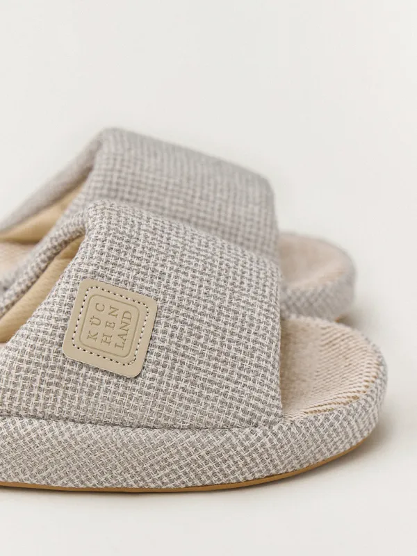 Әйелдер тәпішкелері, үйге арналған, өлшемі 36-37, полиэстер, ашық сұр, Serious, image-3