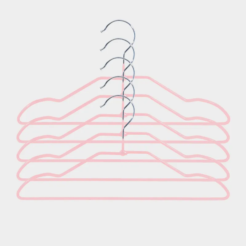 Ілгіш-иықтар, 28 см, 5 дана, балалар, қапталған металл, қызғылт, Colorful house, image-0