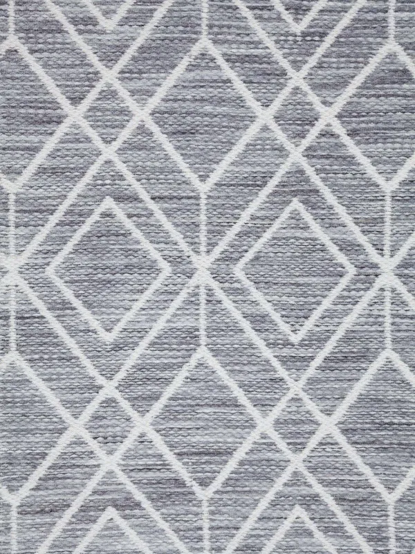 Кілемше, 80х150 см, полиэстер/мақта, сұр, Ромб, Rhombic, image-3