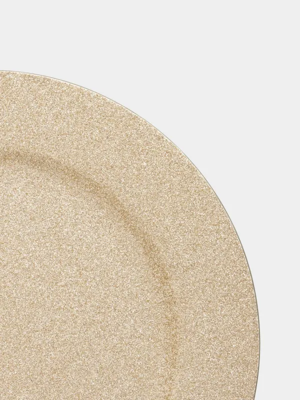 Сервистік тәрелке, 33 см, пластик, күміс, plastic sparkle, image-3