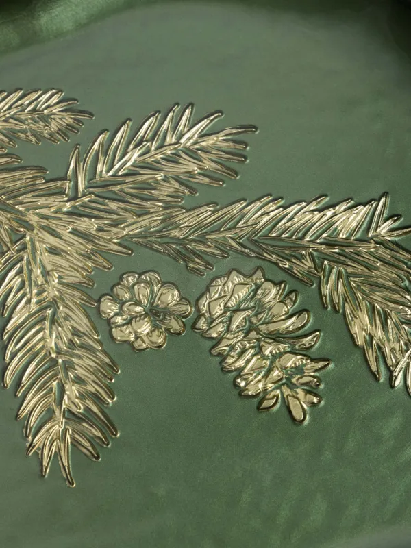 Ыдыс, 28х2 см, шыны, жасыл, Шырша бұтағы, Brumal, image-3