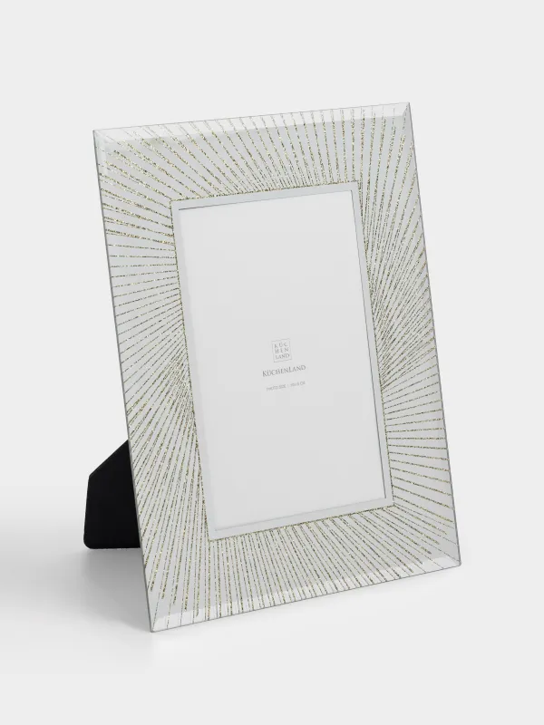 Фото жиектеме, 17х23 см, шыны, алтын, Алтын сызықтар, Actress, image-0