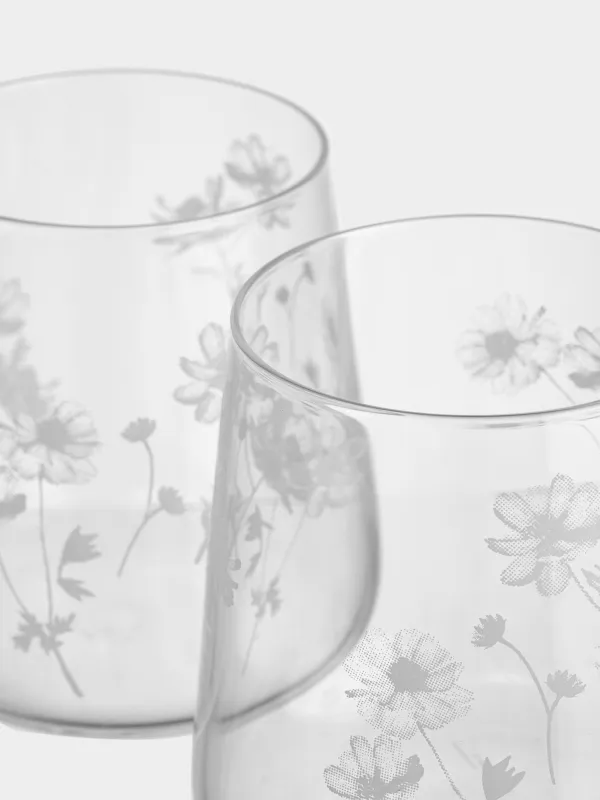Стакан, 420 мл, 2 шт, Белые цветы, Bloome, image-2