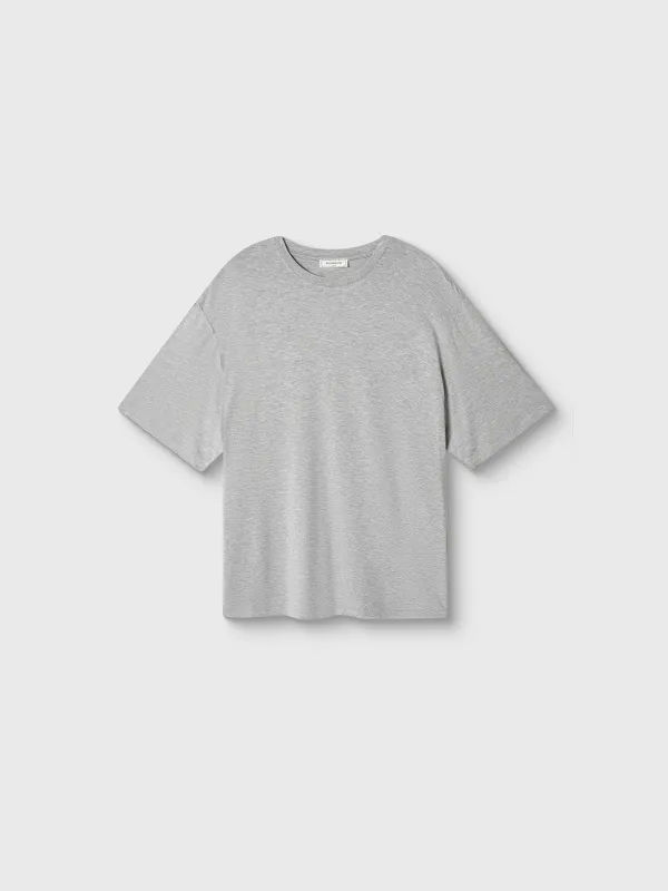 Әйелдер футболкасы, үйге арналған, өлшемі S, вискоза/спандекс, сұр меланж, Aidila, image-4