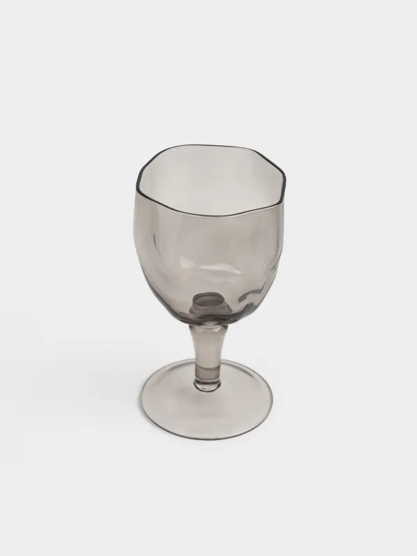 Шарап бокалы, 350 мл, шыны Р, жасыл, Мыжылған әсер, Crumple color, image-1