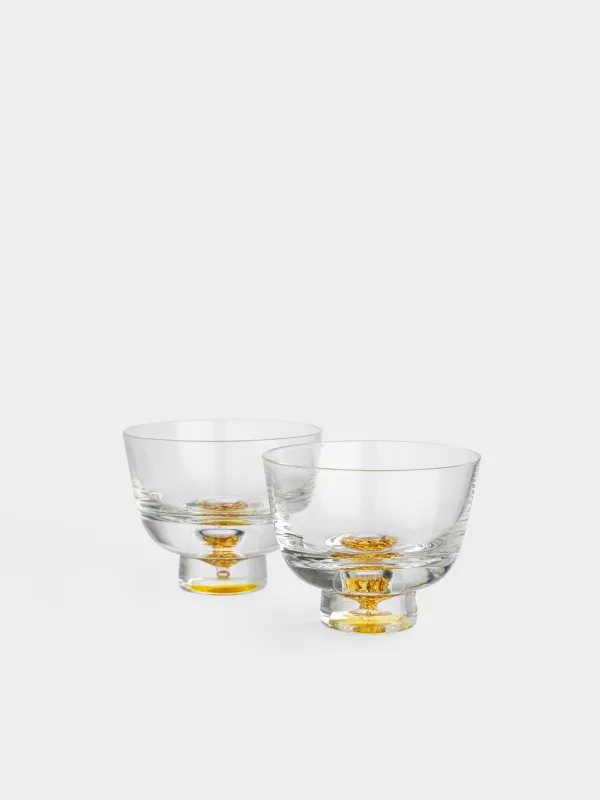 Араққа арналған десте, 100 мл, 2 дана, шыны, Кәріптас шар, Trefoil, image-1