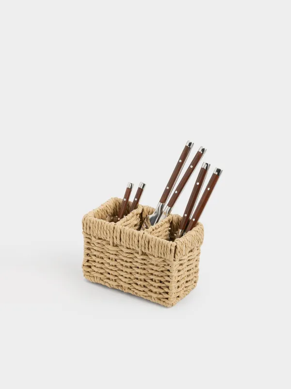 Ас үй ыдыстарына арналған тұғыр, 15х10 см, 3 бөлім, целлюлоза, Braided, image-3