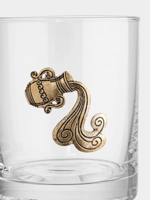 Виски стақаны, 10 см, 340 мл, шыны/металл, алтын түстес, Суқұйғыш, Zodiac, image-2