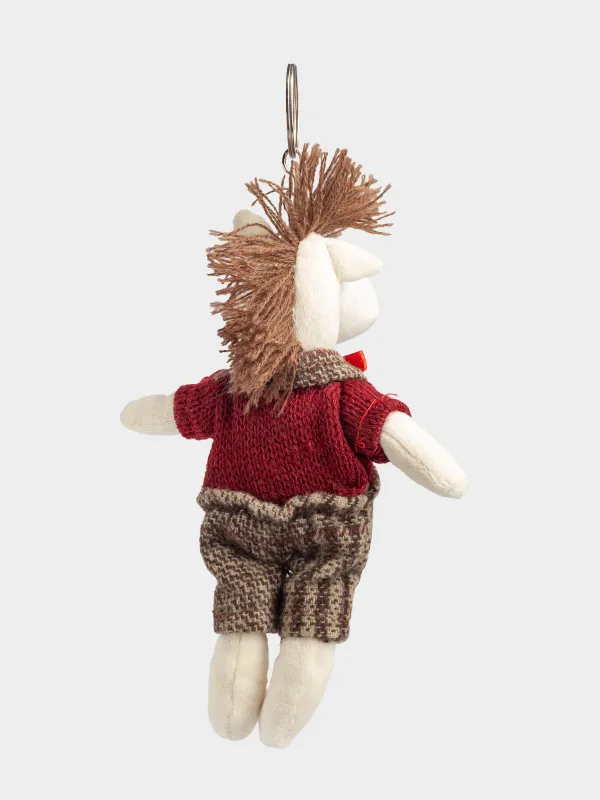 Брелок, 18 см, мягкий, полиэстер, бежевый, Конь в красных брюках, Cute horse, image-2