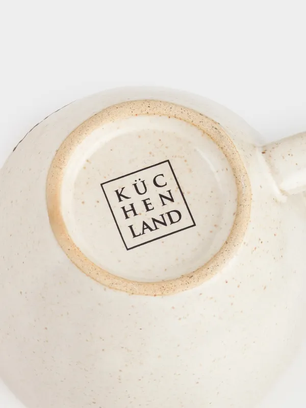 Кружка, 370 мл, керамика R, молочная, в крапинку, Еж внутри, Delicia, image-5