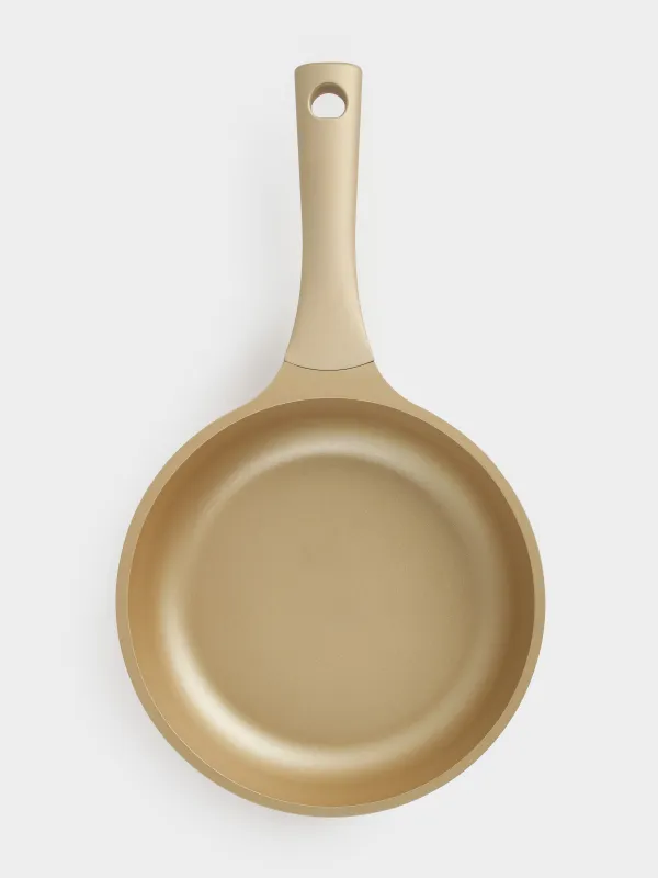 Сковорода, 24 см, с покрытием, алюминий, золотистая, Trineli, image-4