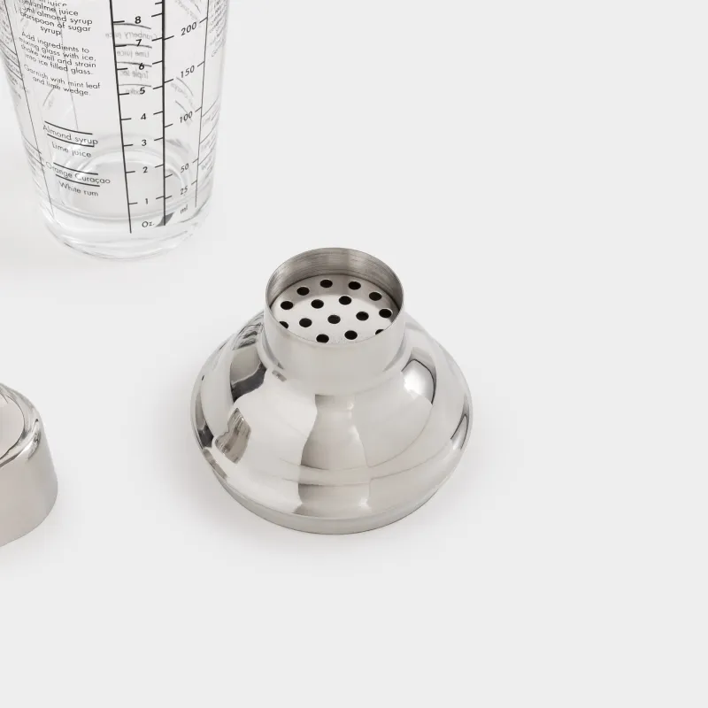 Коктейльдерді дайындауға арналған жиынтық, 4 зат, шейкер/джиггер/бар қасығы/мадлер, шыны/болат, Bar, image-2