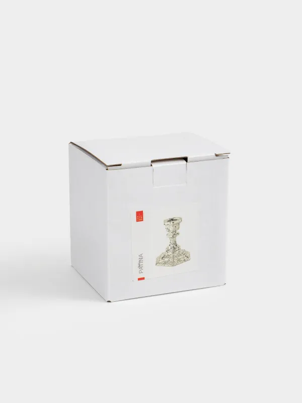 Подсвечник, 9 см, для тонкой свечи, на ножке, стекло, шампань, Patina, image-4