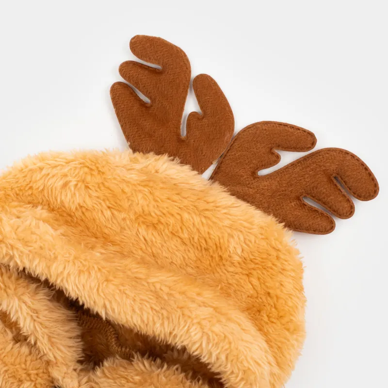 Жануарларға арналған комбинезон, 30 см, өлшемі S/M, полиэстер, сарғылт-қоңыр, Бұғы, Christmas pet, image-1