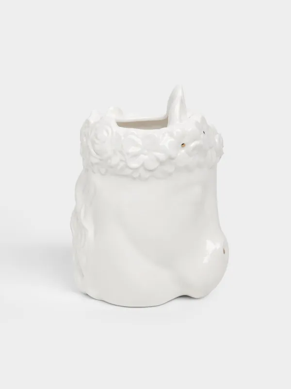 Ваза для цветов, 21 см, декоративная, Лошадь с цветами, Horse in flowers, image-3