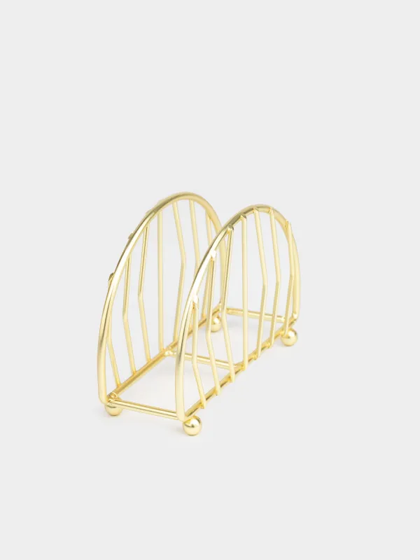 Майлық ұстағыш, 13 см, металл, алтын, жартылай шеңбер, twist gold, image-2