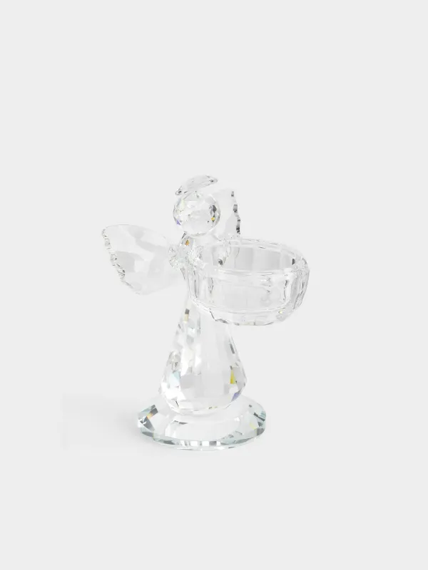 Подсвечник, 8х12 см, для чайной свечи, кристальное стекло, Ангел, Angel figurine, image-1