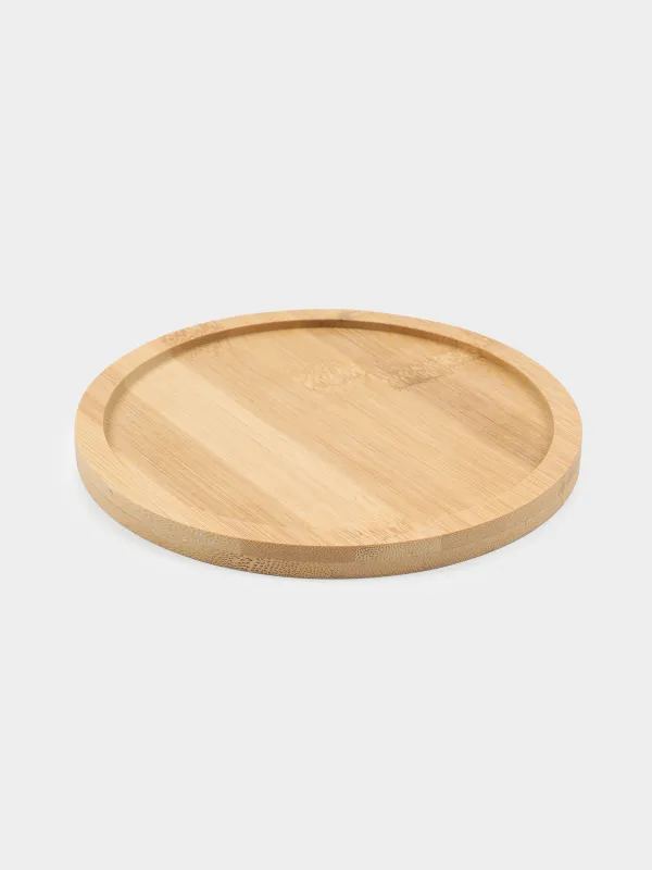 Таба, 14 см, стендте, шойын/бамбук, дөңгелек, қара, Authentic, image-2