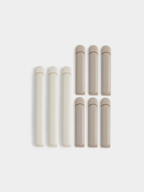 Сөмкеге арналған қыстырғыштар жинағы, 9 дана, пластик, түсі, Soft kitchen, image-0