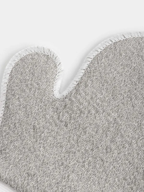 Мочалка-варежка для мытья тела, серая, Unique spa, image-1