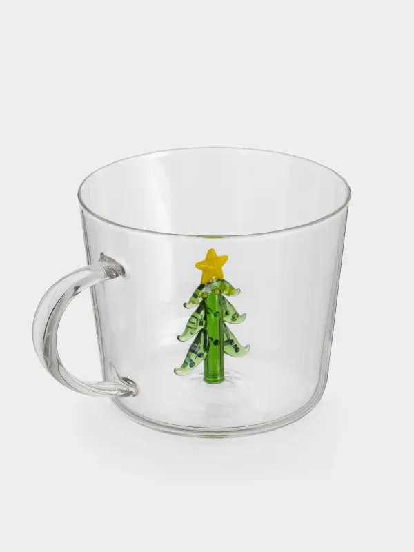 Кружка, 480 мл, стекло Б, Елка со звездой, Shape, image-2
