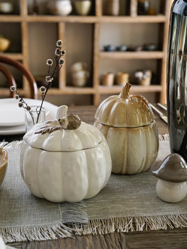 Сақтау ыдысы, 13х16 см, мл, керамика, сүтті-қоңыр, Асқабақ, Pumpkin велир, image-6