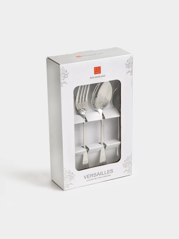 Столовые приборы, 6 перс, 24 пр, сталь, Узор, Versailles, image-5
