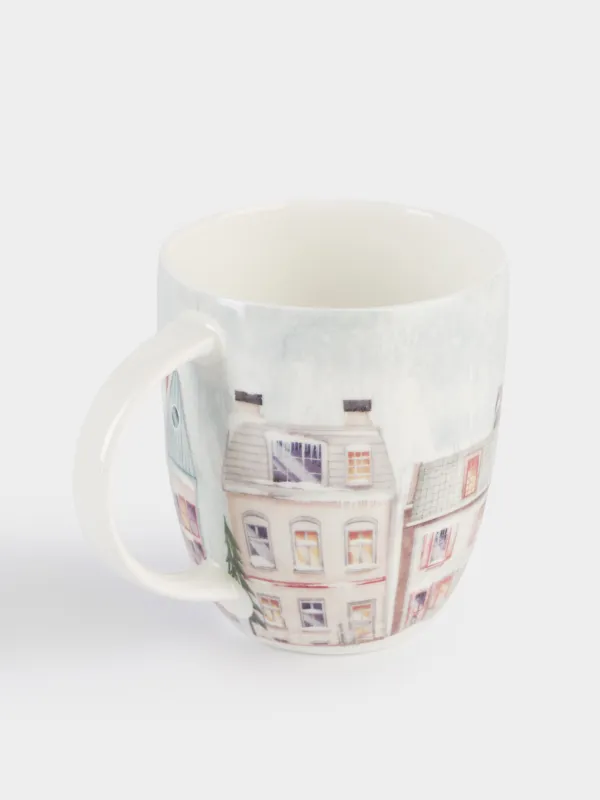 Кружка, 400 мл, Дома в снегу, House built, image-3