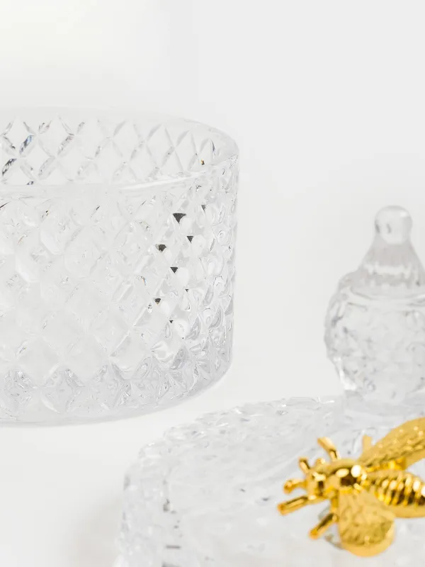 Eмкость для хранения, 13х10 см, 330 мл, стекло Р/металл, Пчела, Honey, image-5