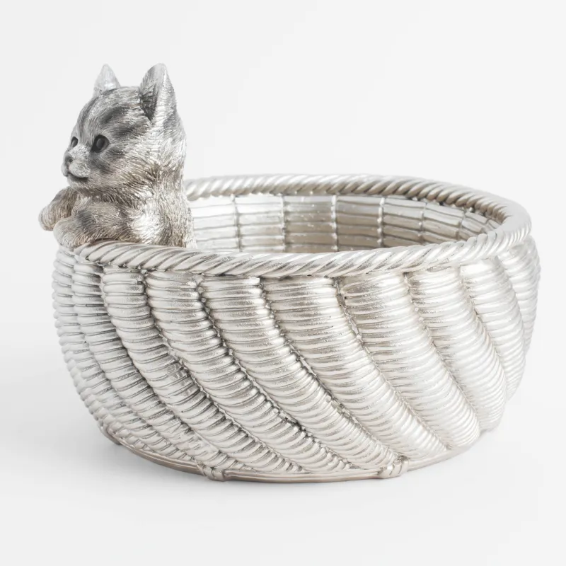 Ваза декоративная, 16х12 см, полирезин, Cat, image-2