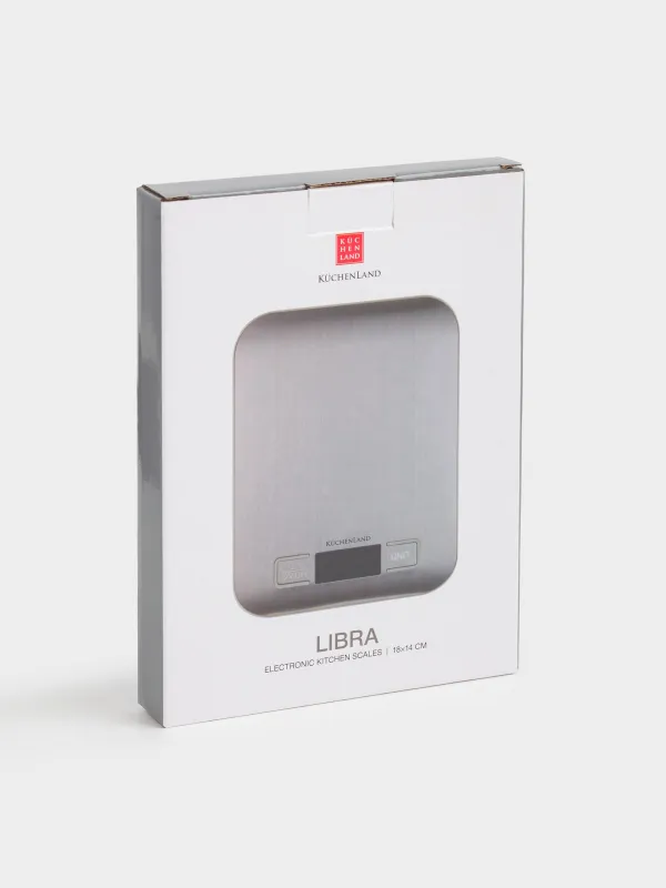 Ас үй таразылары, 18х14 см, электронды, болат/пластик, күміс, Libra, image-3