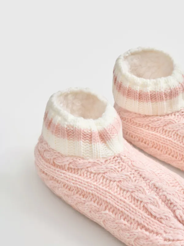 Носки женские, акрил/шерпа, Knitted soft, image-3