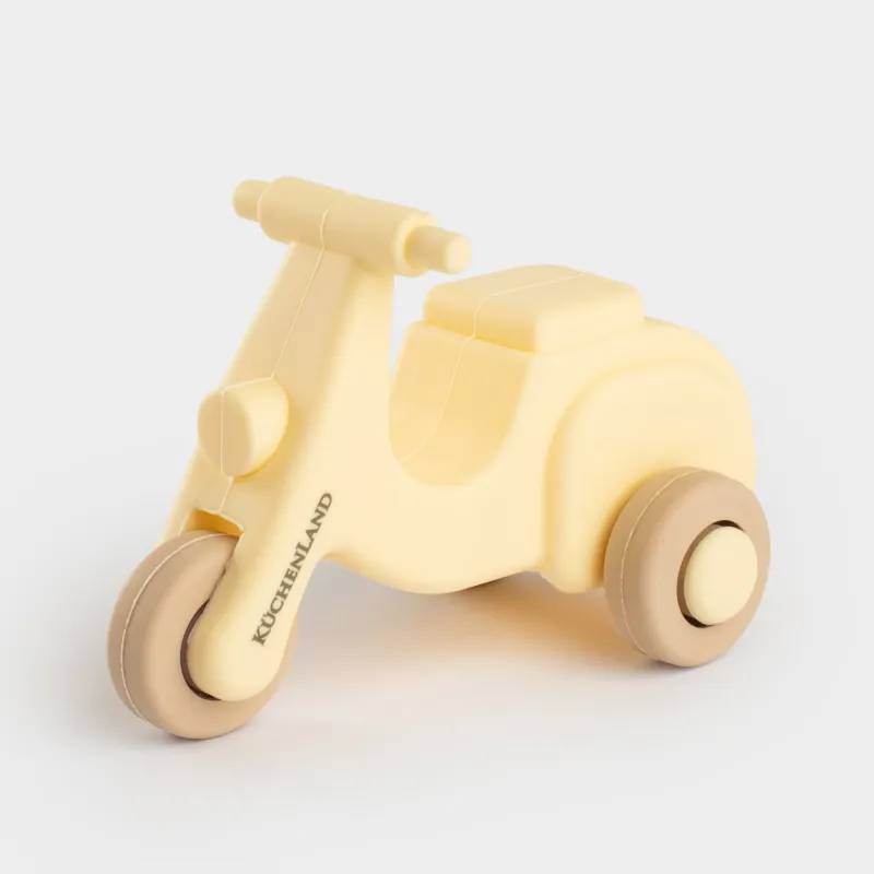 Ойыншық, 10х6 см, силикон, сарғылт-қоңыр, Мопед, Kiddy